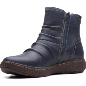 Clarks Women’s Caroline Orchid Ankle Boots(Navy Leather)