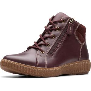 Clarks Women’s Caroline Park Ankle Boot(Wine Combi)