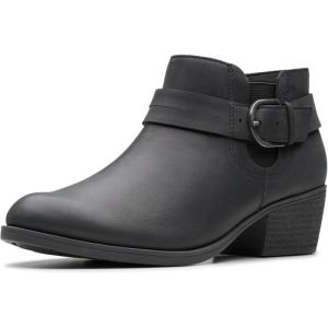 Clarks Women’s Charlten Rae Ankle Boot(Black Oily)