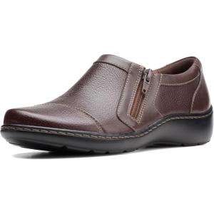 Clarks Women’s Cora Giny Loafers(Dark Brown Tumbled)