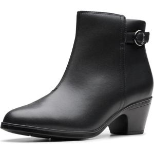 Clarks Women’s Emily2 Belle Boots(Black Leather)