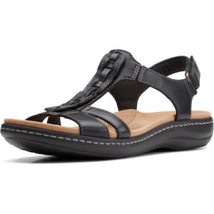 Clarks Women’s Laurieann Kay Sandals(Black Leather)