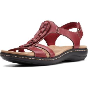 Clarks Women’s Laurieann Kay Sandals(Red Leather)