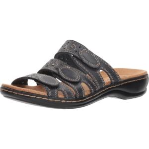 Clarks Women’s Leisa Cacti Q Slide Sandal(Navy Leather)