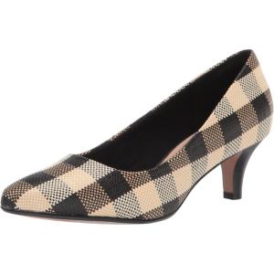 Clarks Women’s Linvale Jerica Pump(Black Plaid Synthetic)