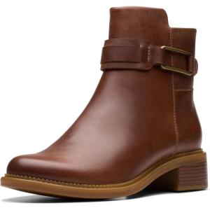 Clarks Women’s Maye Bella Ankle Boots(Tan Leather)