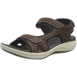 Clarks Women’s Mira Bay Flat Sandals(Brown)