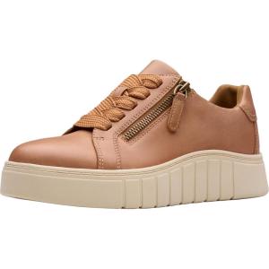 Clarks Women’s Mykah Joy Sneaker(Tan Leather)