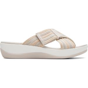 Clarks womens Arla WaveSlide Sandal(Beige Combi)