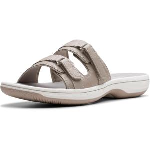 Clarks womens Breeze PiperSlide Sandal(Light Taupe)