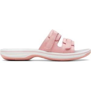 Clarks womens Breeze PiperSlide Sandal(Peach)
