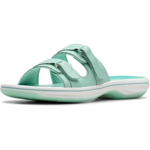 Clarks womens Breeze PiperSlide Sandal(Turquoise)