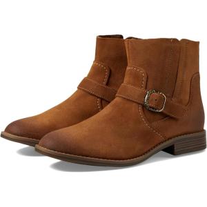 Clarks womens Camzin LoopAnkle Boot(Tan Suede)