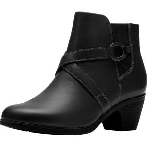 Clarks womens Emily 2 Henley(Black Leather)