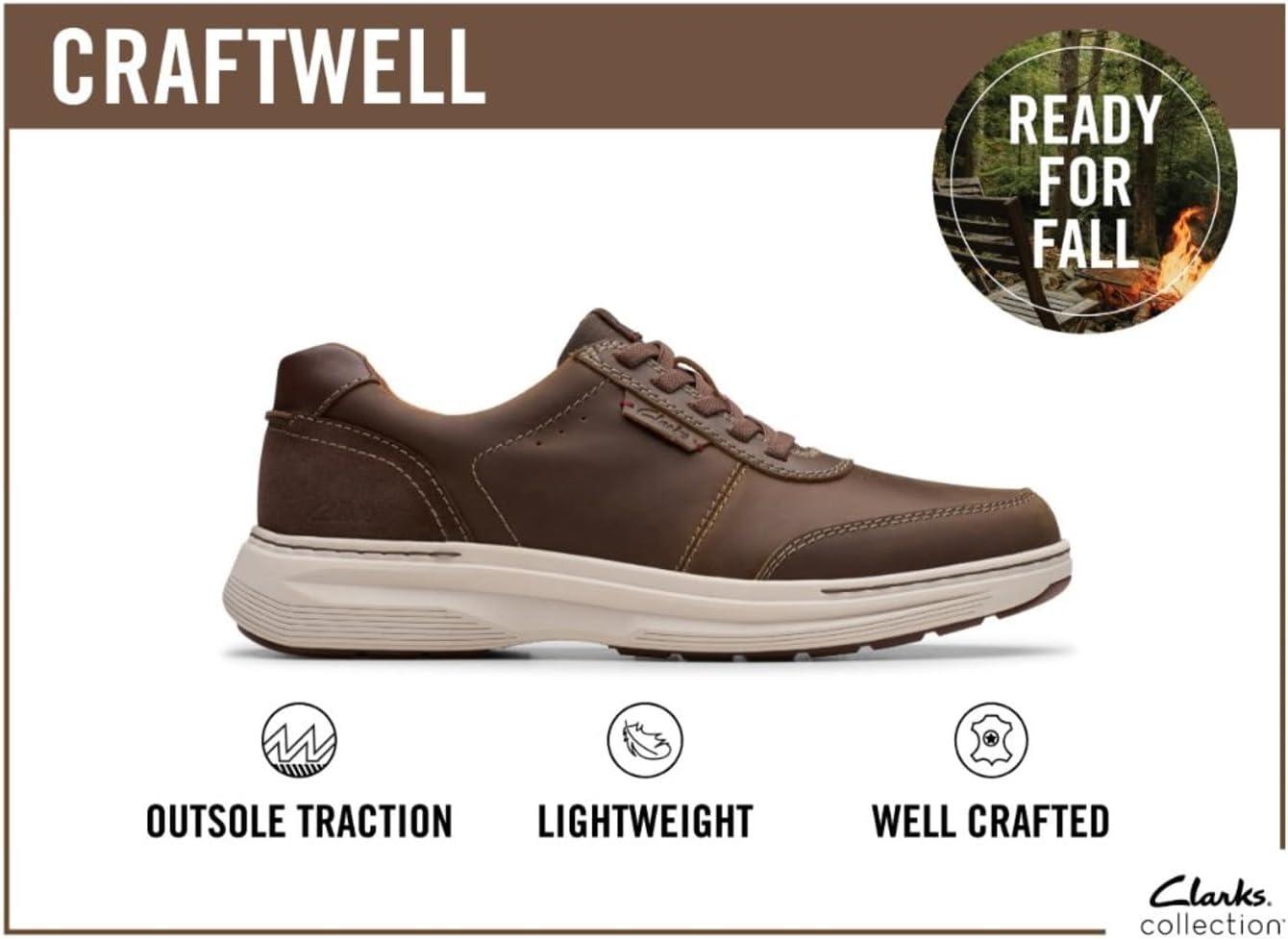 imageClarks Mens Craftwell Moc SneakerDark Brown Nub