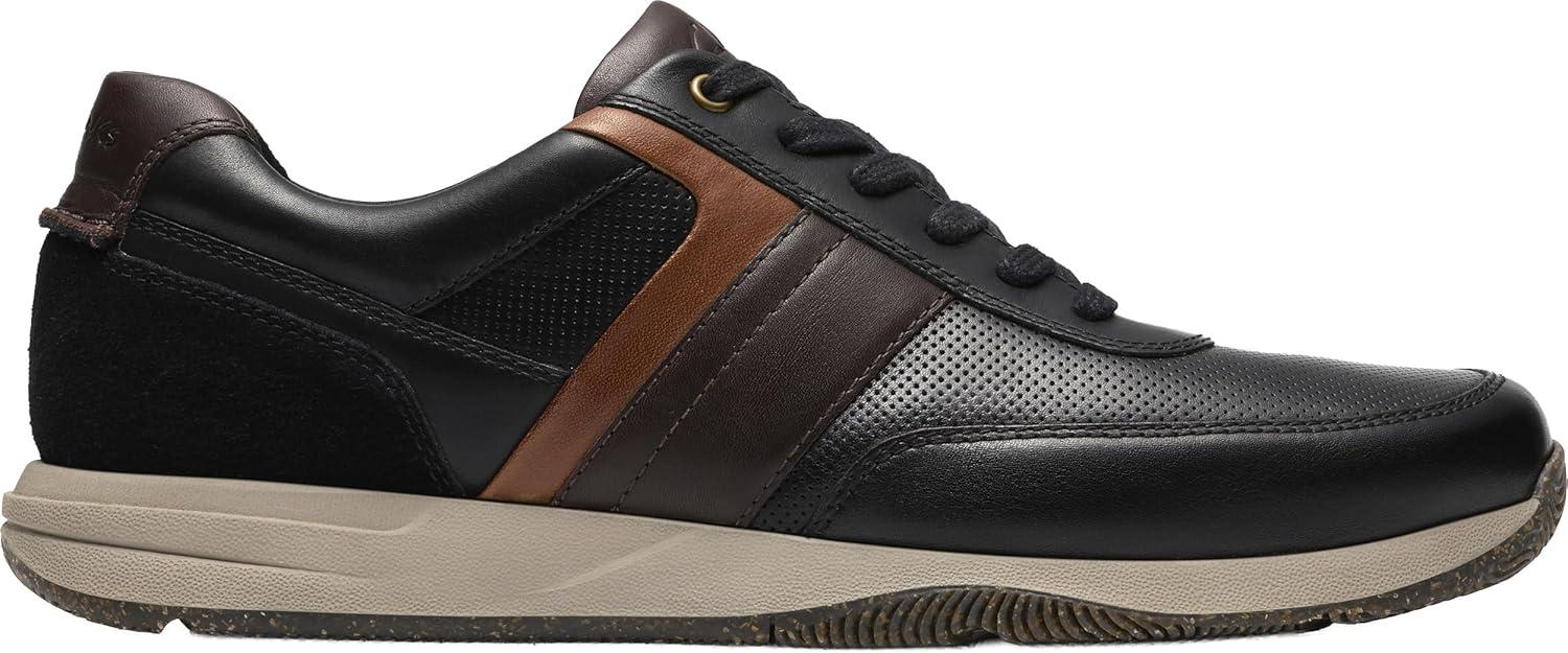 imageClarks Mens Townview Style SneakerBlack Leather