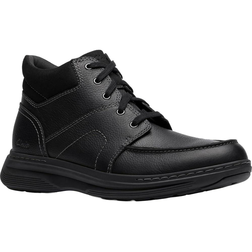 imageClarks Mens Craftwell MidBlack Tumbled Leather