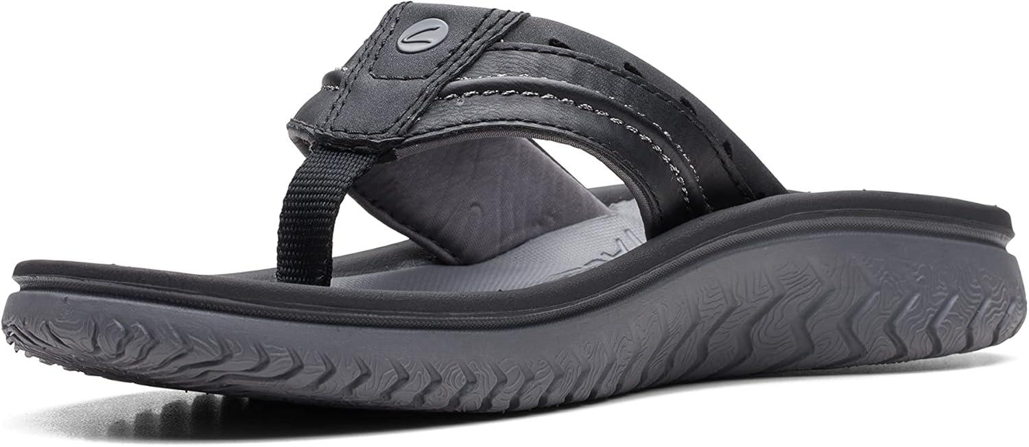 imageClarks Mens Wesley Post FlipFlopBlack Synthetic