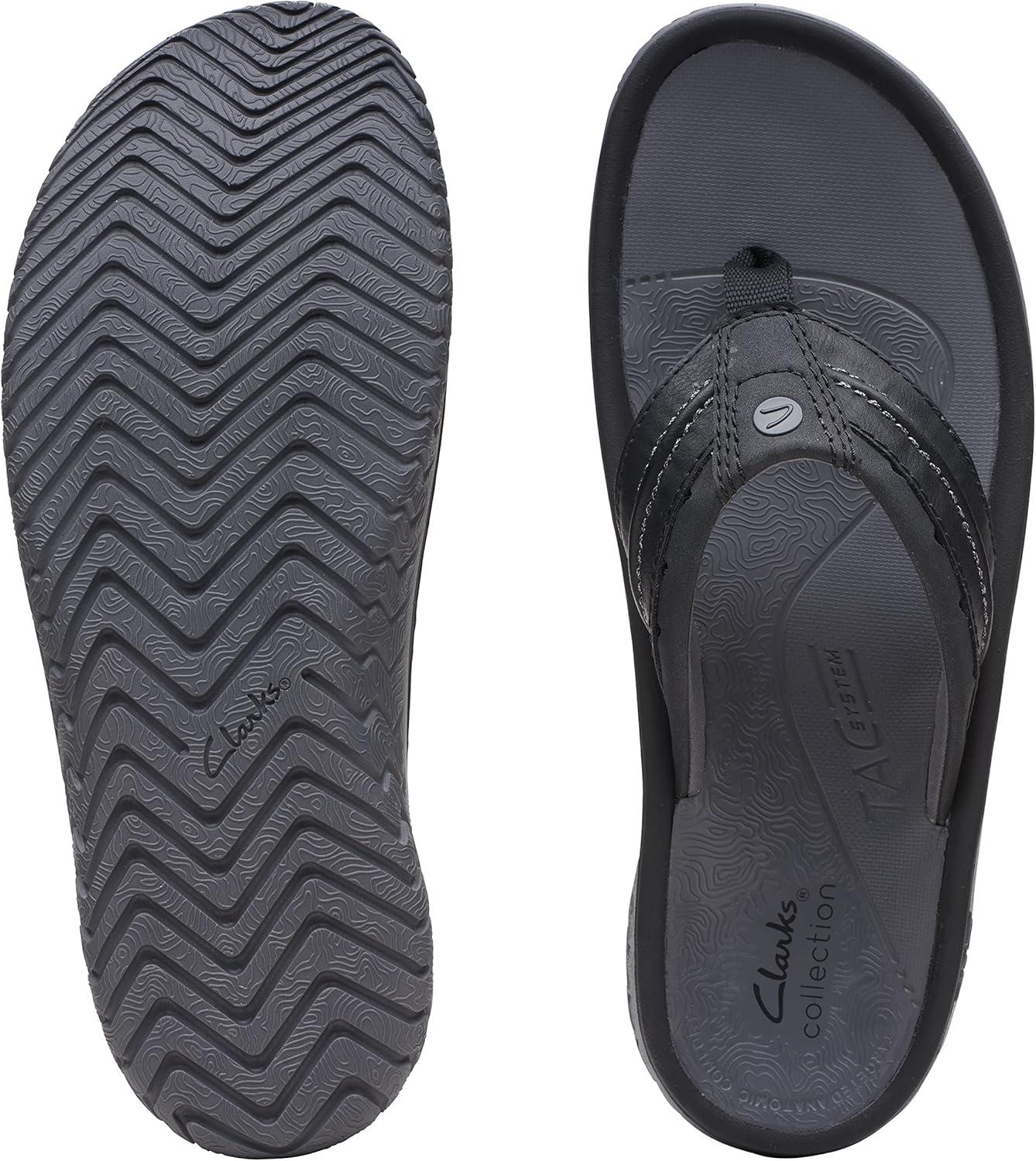 imageClarks Mens Wesley Post FlipFlopBlack Synthetic