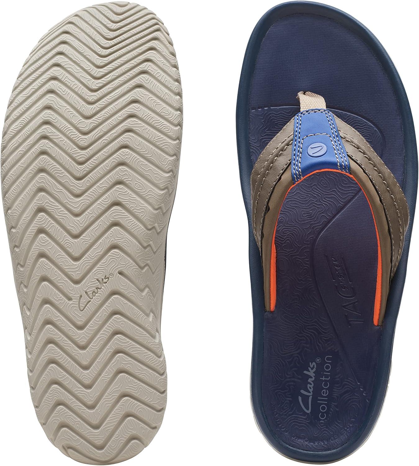 imageClarks Mens Wesley Post FlipFlopDesert Synthetic