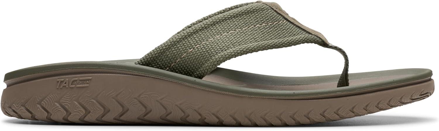 imageClarks Mens Wesley Post FlipFlopOlive Textile