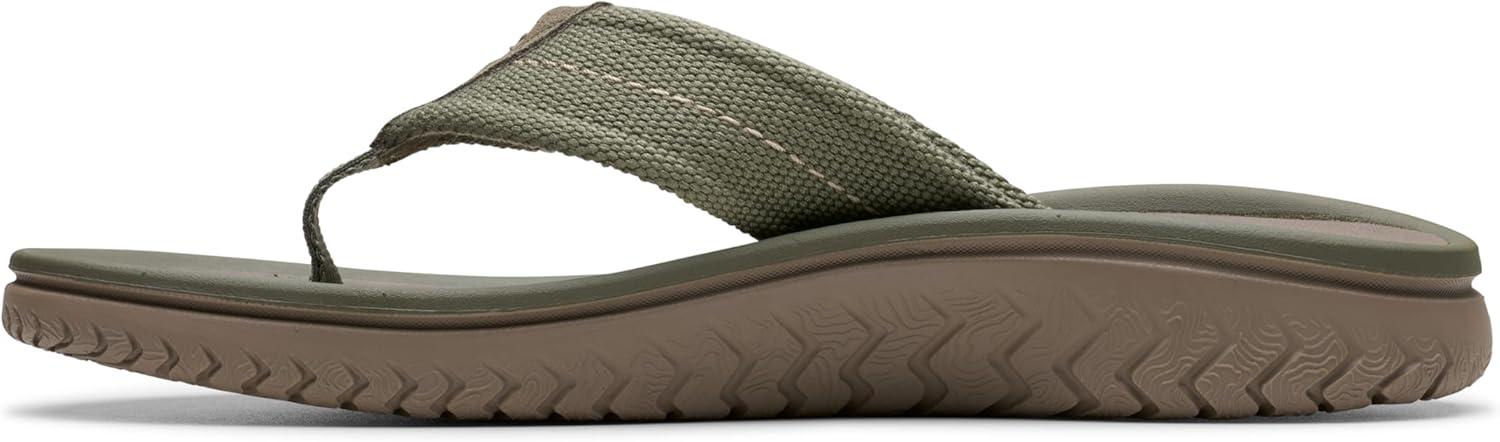 imageClarks Mens Wesley Post FlipFlopOlive Textile