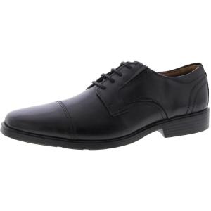 Clarks Mens Clarkslite Cap(Black Leather)