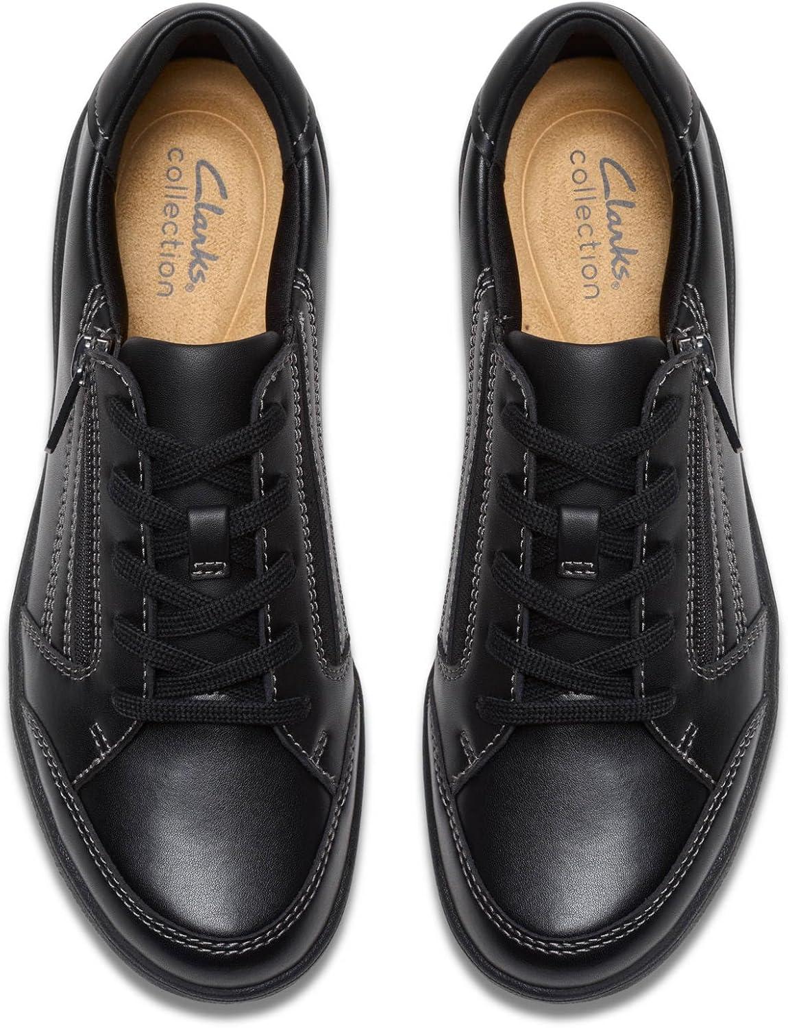 imageClarks Womens Bryianne Bayla Leather Fashion SneakerBlack Leather