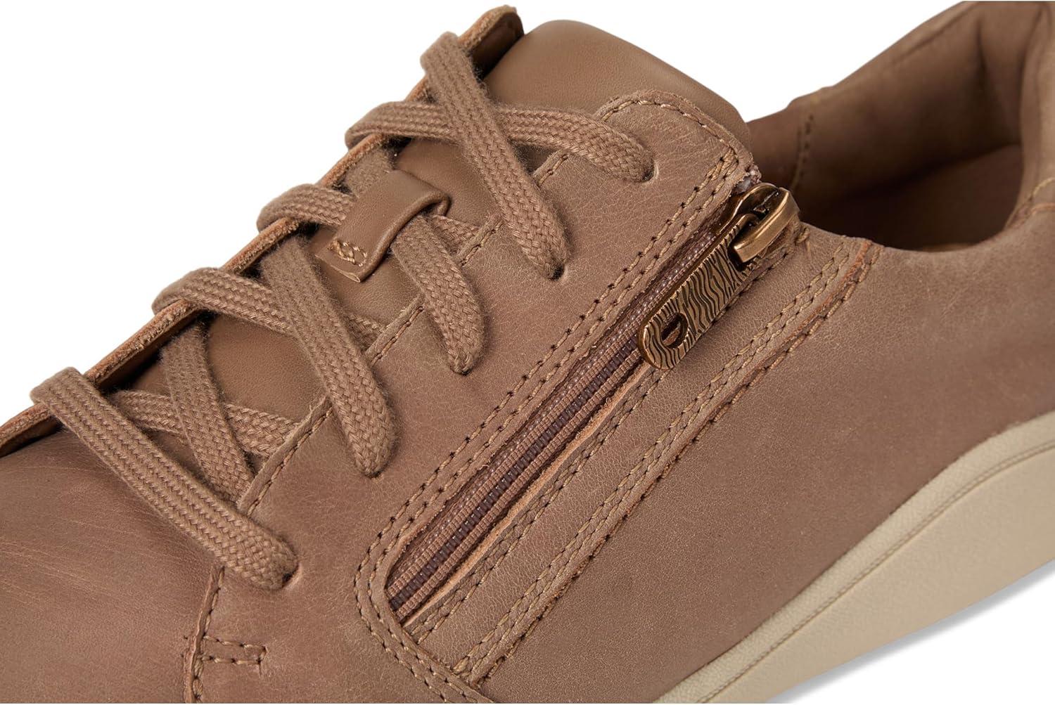 imageClarks Womens Bryianne Bayla Leather Fashion SneakerDark Sand Leather