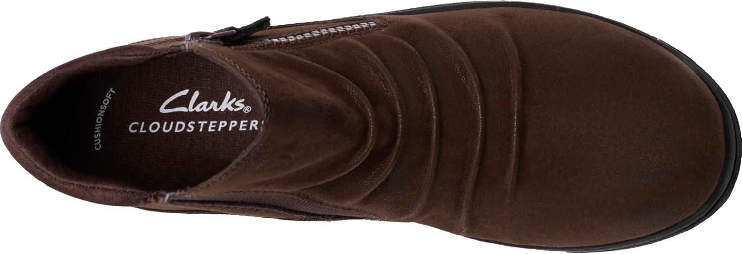 imageClarks Womens Breeze Path Cloudsteppers Ankle BootsDark Brown Textile