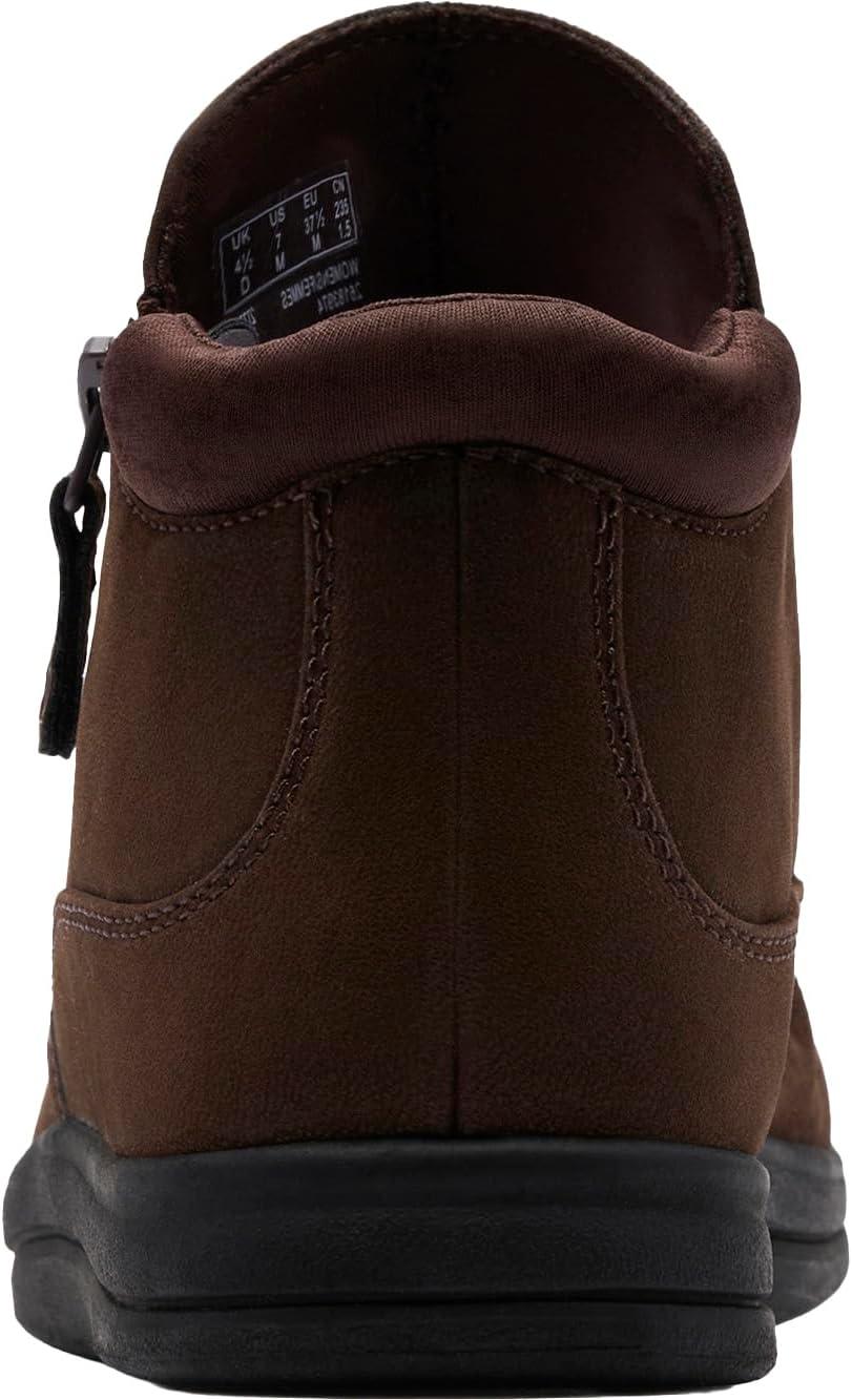 imageClarks Womens Breeze Path Cloudsteppers Ankle BootsDark Brown Textile