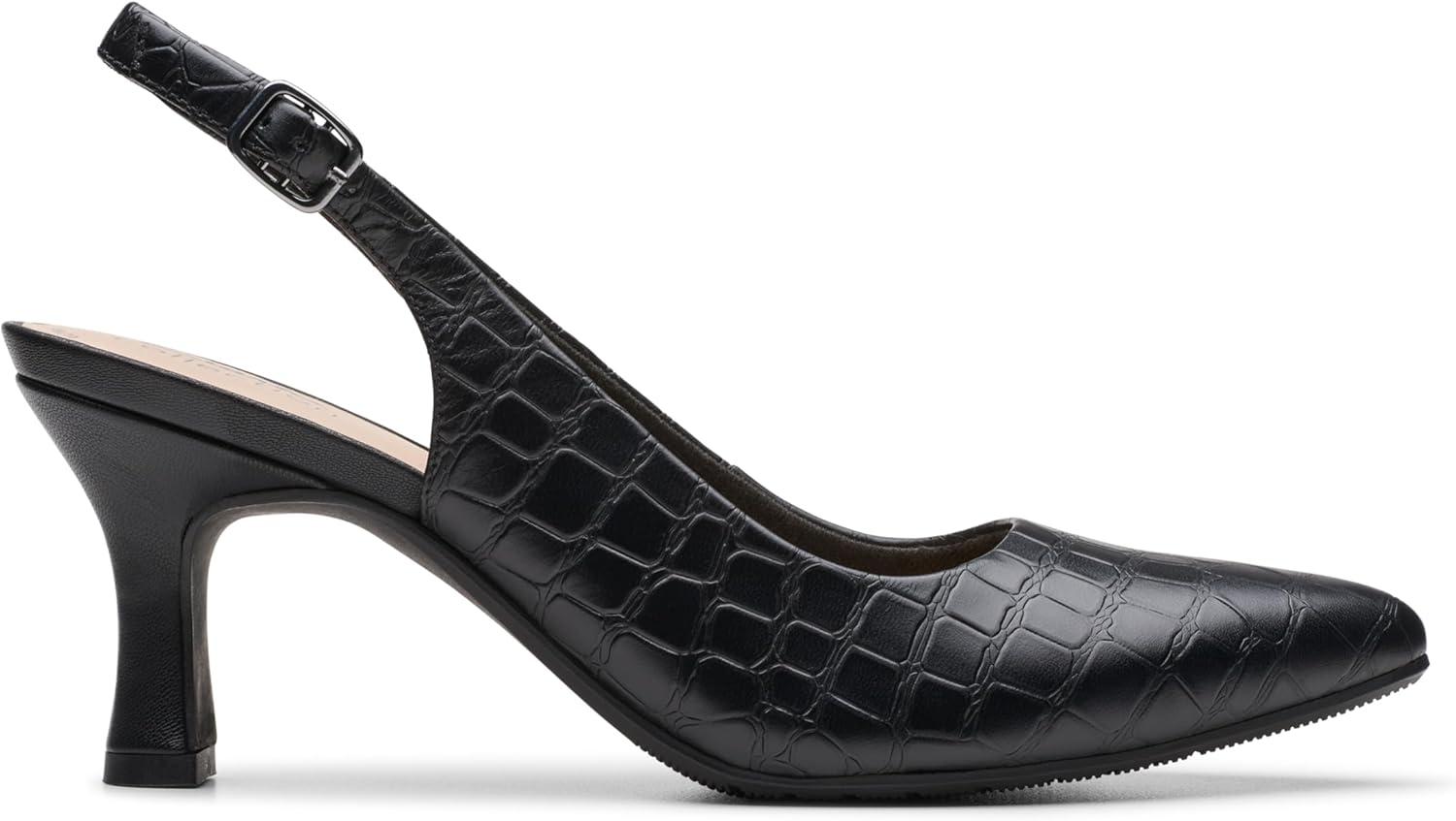 imageClarks Womens Kataleyna StepBlack Croc Print Leather