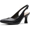 Black Croc Print Leather