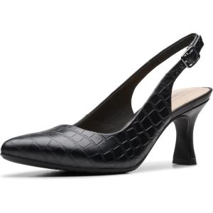 Clarks Womens Kataleyna Step(Black Croc Print Leather)