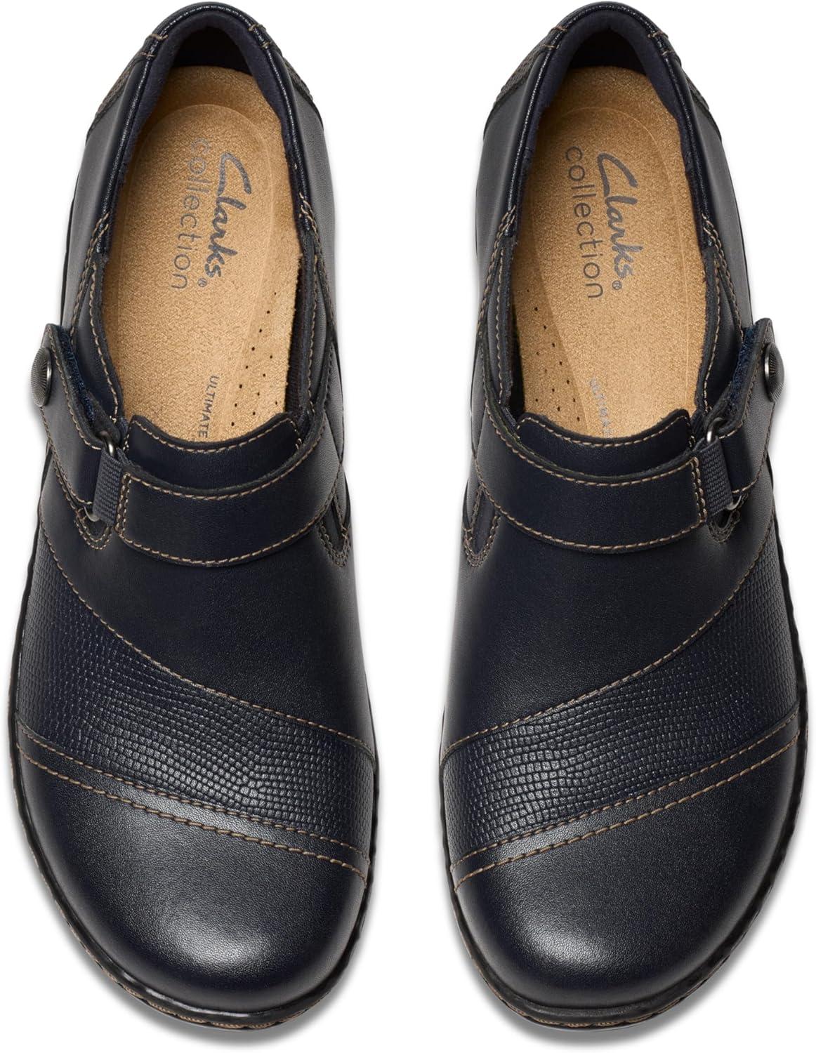 imageClarks Womens Ashland Gem LoafersNavy Leather