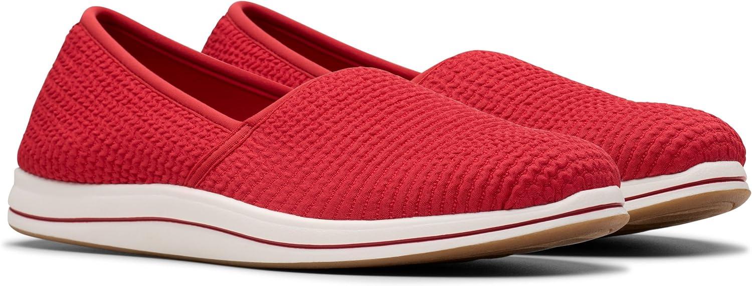 imageClarks Womens Breeze Stretch CloudSteppers Slip On LoaferCherry