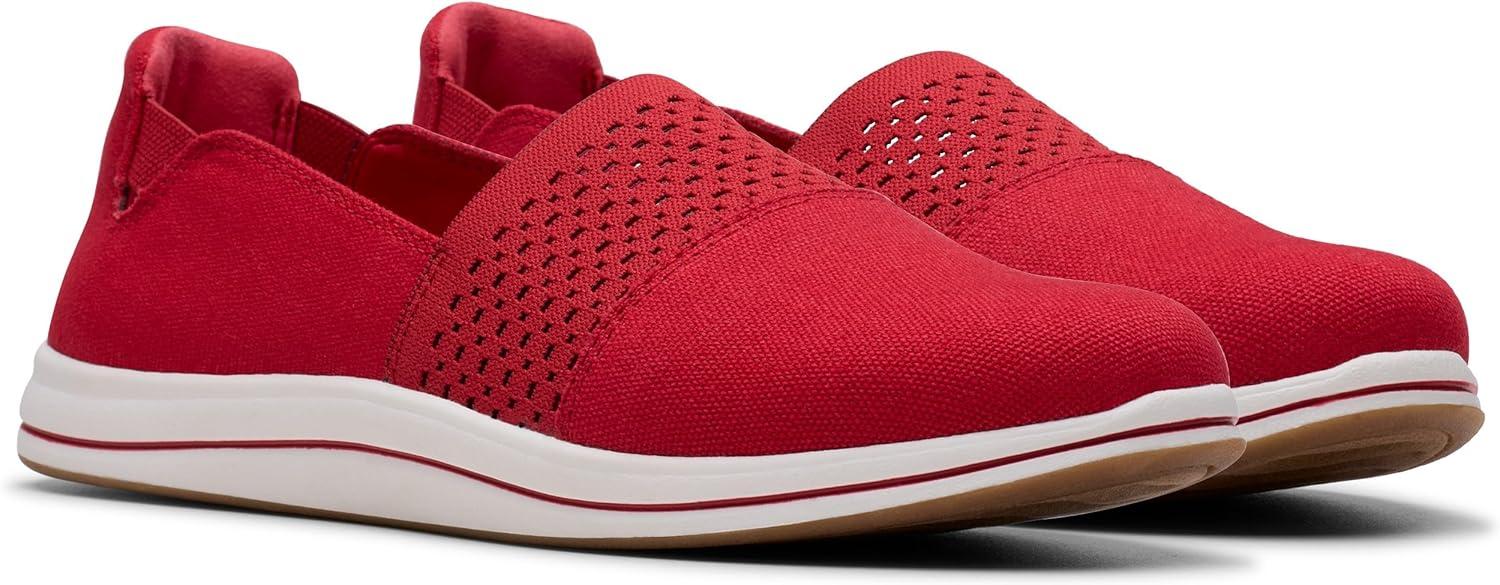 imageClarks Womens Breeze Vibe CloudSteppers Slip On LoaferCherry