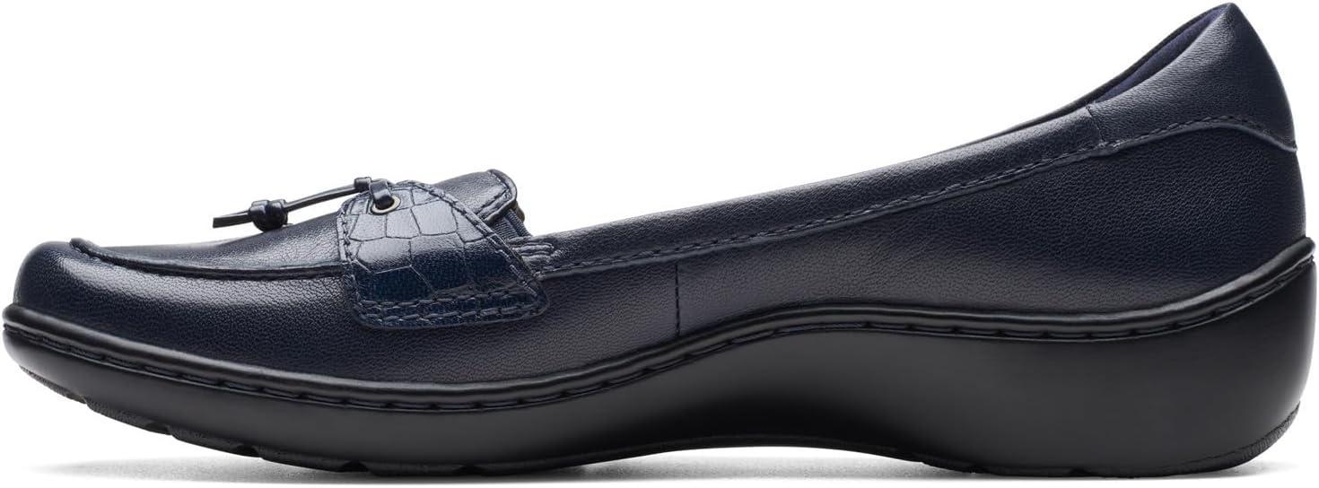 imageClarks Womens Cora Haley LoafersNavy Leather