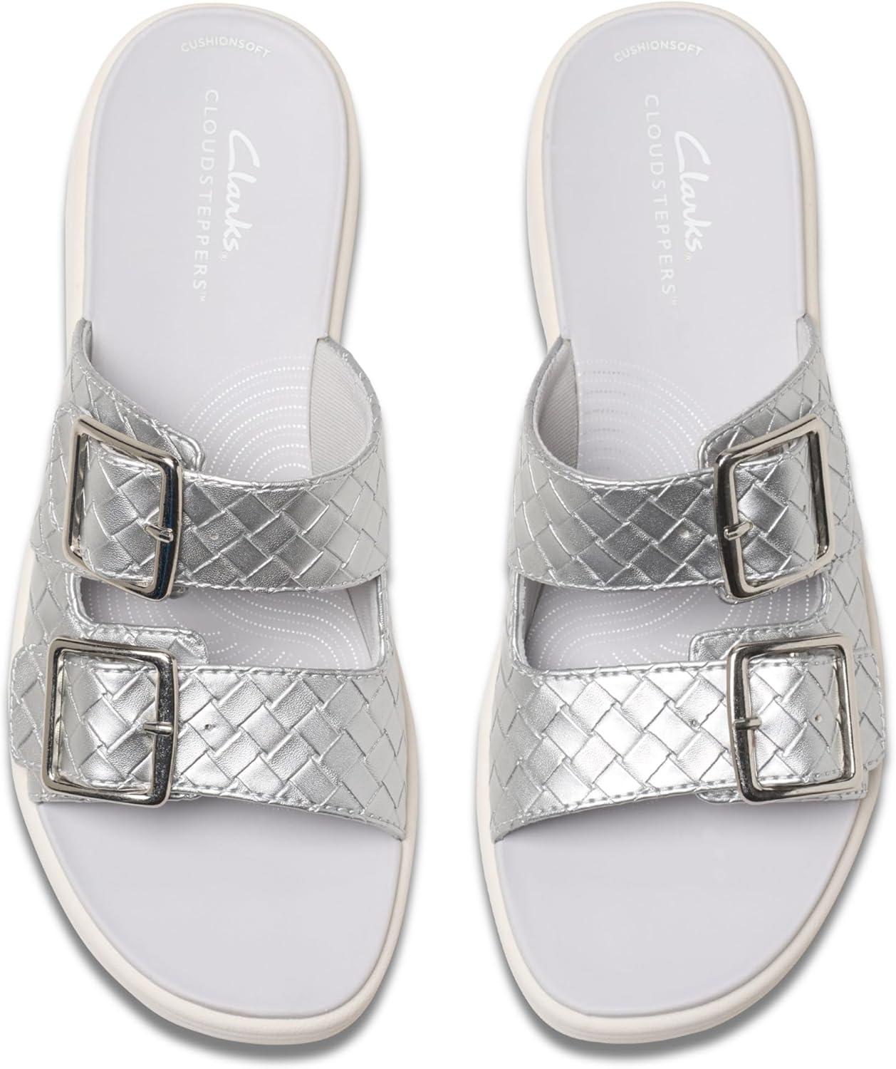 imageClarks womens Drift BuckleSilver Metallic