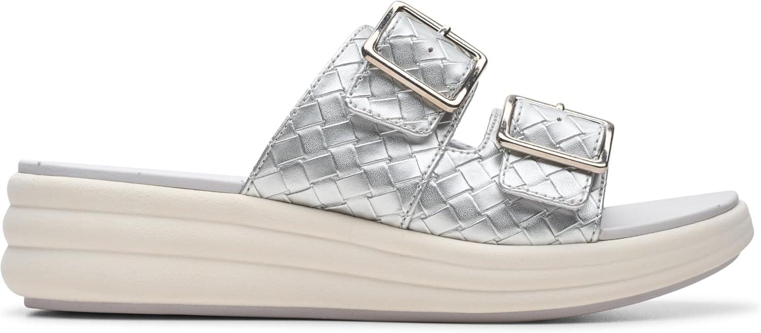 imageClarks womens Drift BuckleSilver Metallic