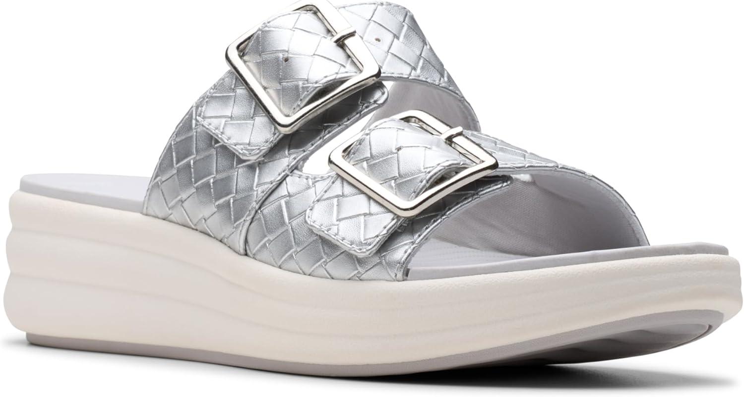 imageClarks womens Drift BuckleSilver Metallic