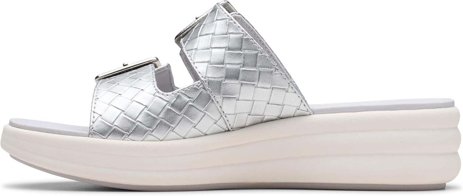 imageClarks womens Drift BuckleSilver Metallic