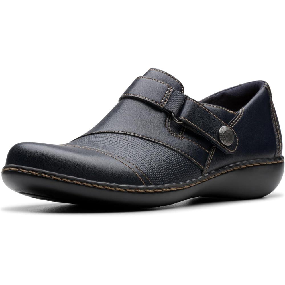 imageClarks Womens Ashland Gem LoafersNavy Leather