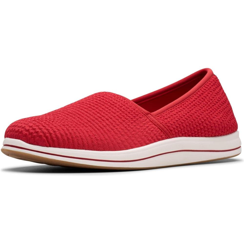 imageClarks Womens Breeze Stretch CloudSteppers Slip On LoaferCherry