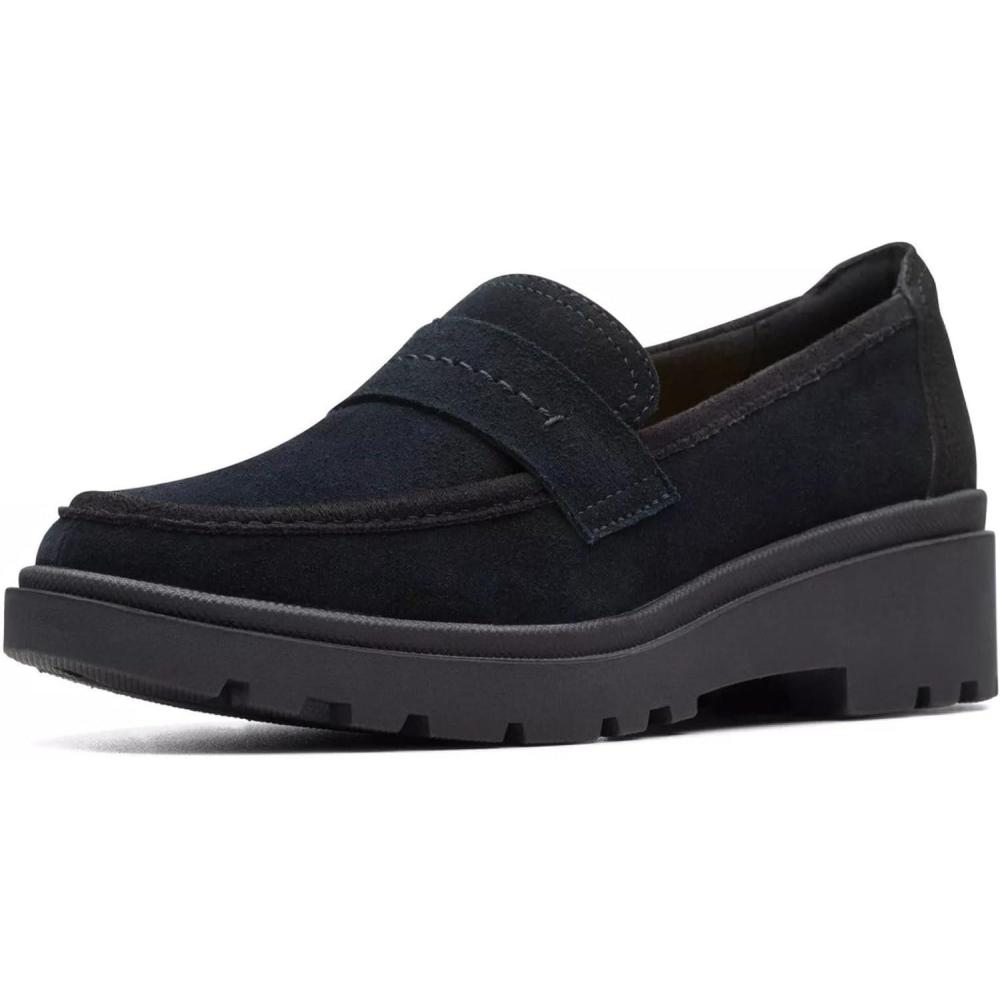 imageClarks Womens Calla Ease LoafersBlack Suede
