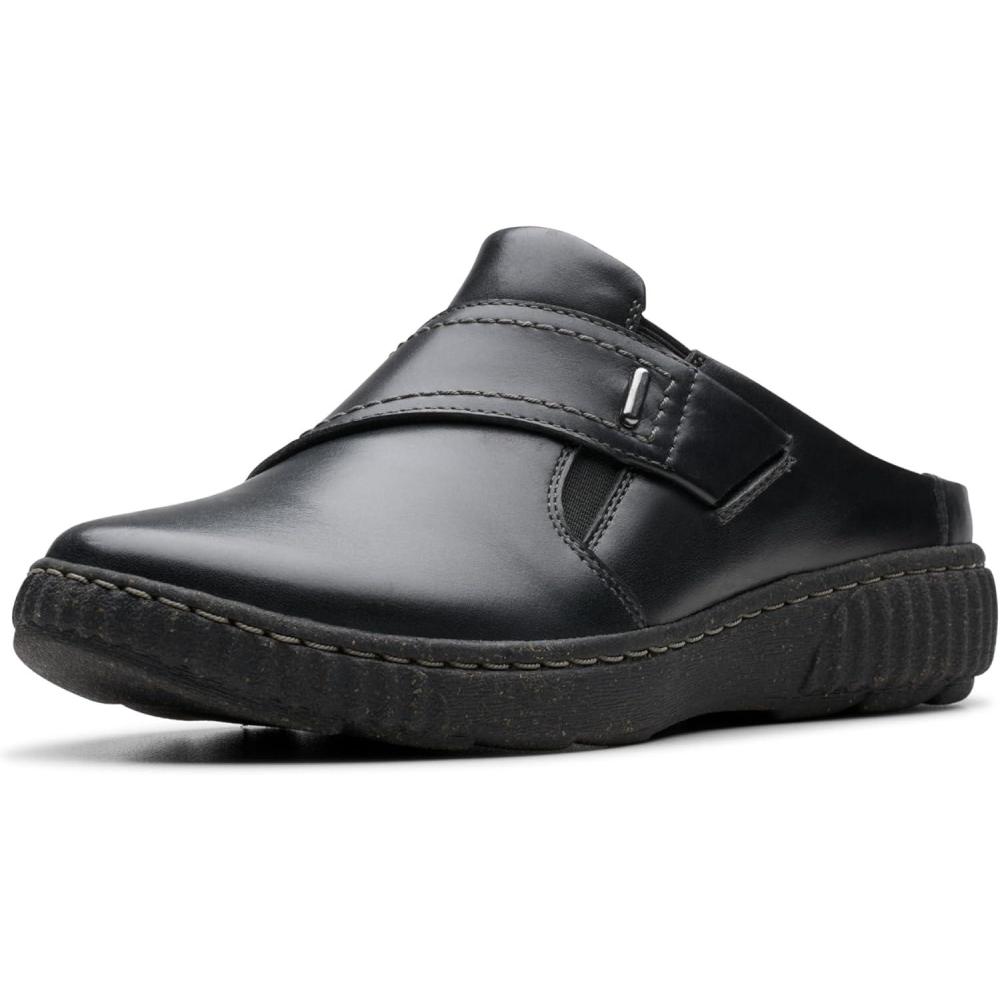 imageClarks Womens Caroline Bay ClogsBlack Leather