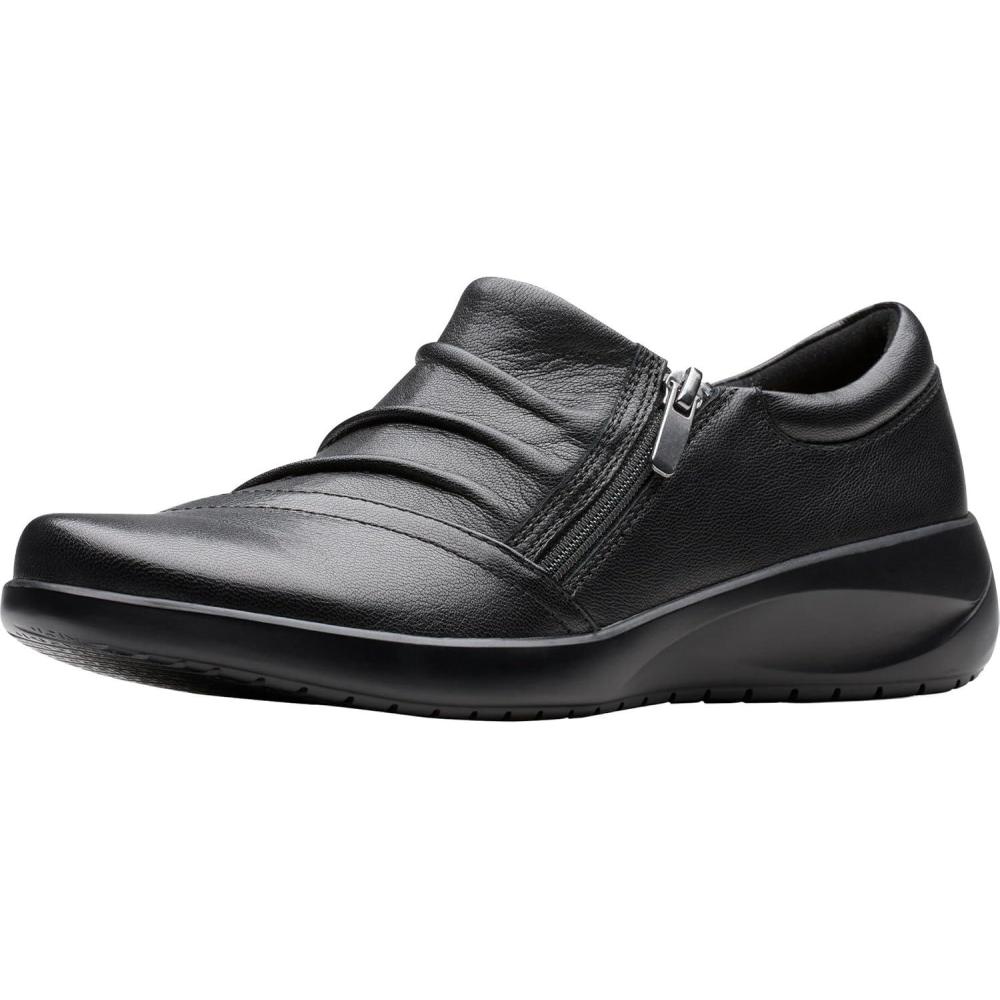 imageClarks Womens Kaetlyn Mila Leather SlipOn LoafersBlack Leather