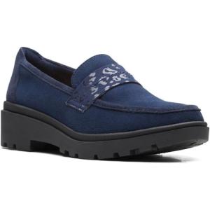 Clarks Women’s Calla Ease Loafers(Navy Suede)