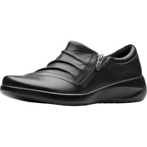 Clarks Women’s Kaetlyn Mila Leather Slip-On Loafers(Black Leather)
