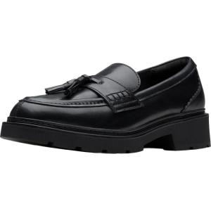Clarks Womens Lauryl Tassel(Black Leather)